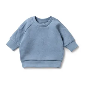 Storm Blue Organic Quilted Sweat