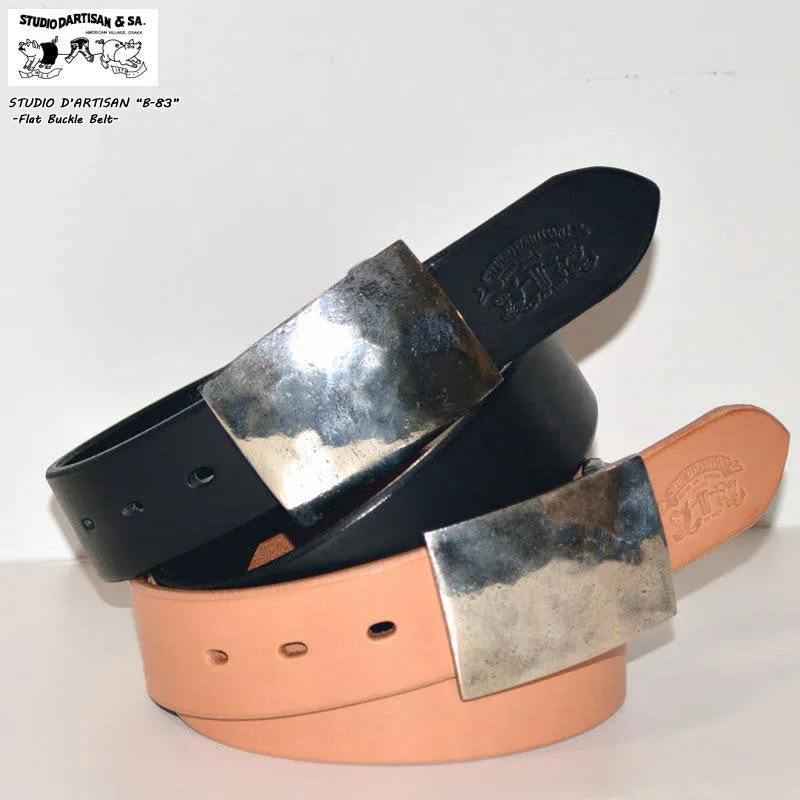 STUDIO D'ARTISAN "B-83" FLAT BUCKLE LEATHER BELT