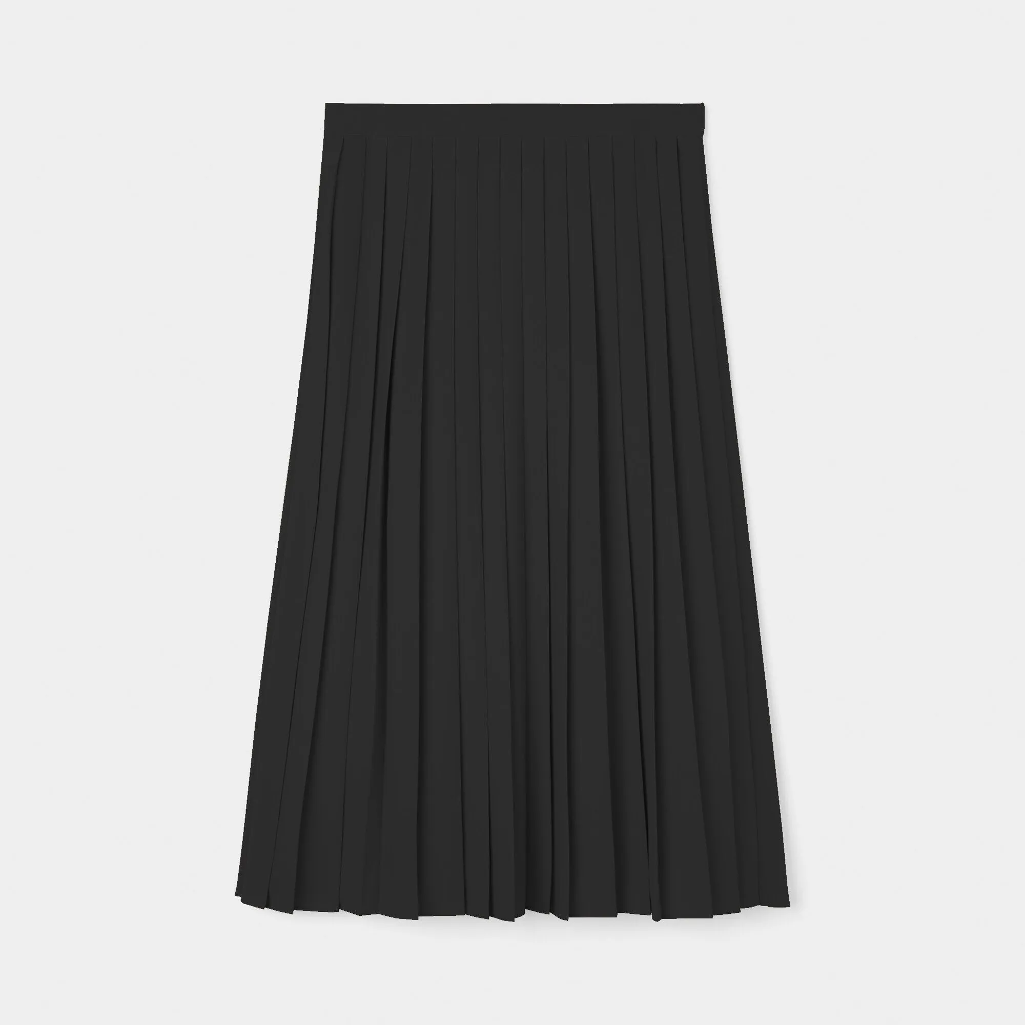 Tech Slk Pleated Midi Skirt