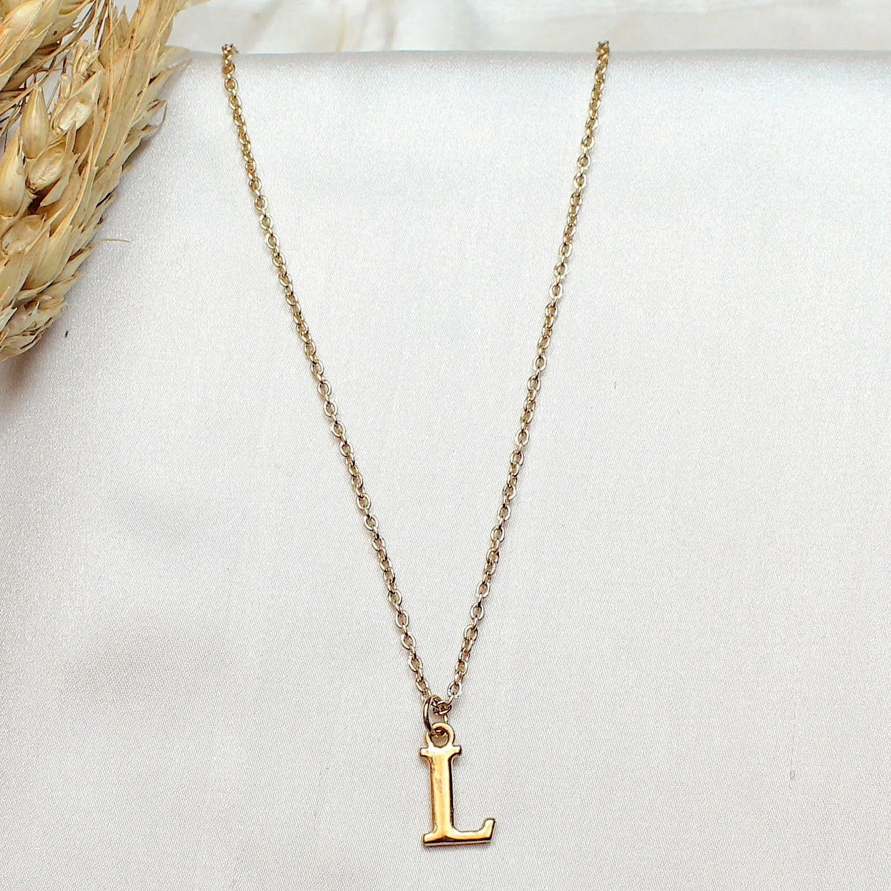 TFC Small Letter L - Gold Plated Pendant Necklace