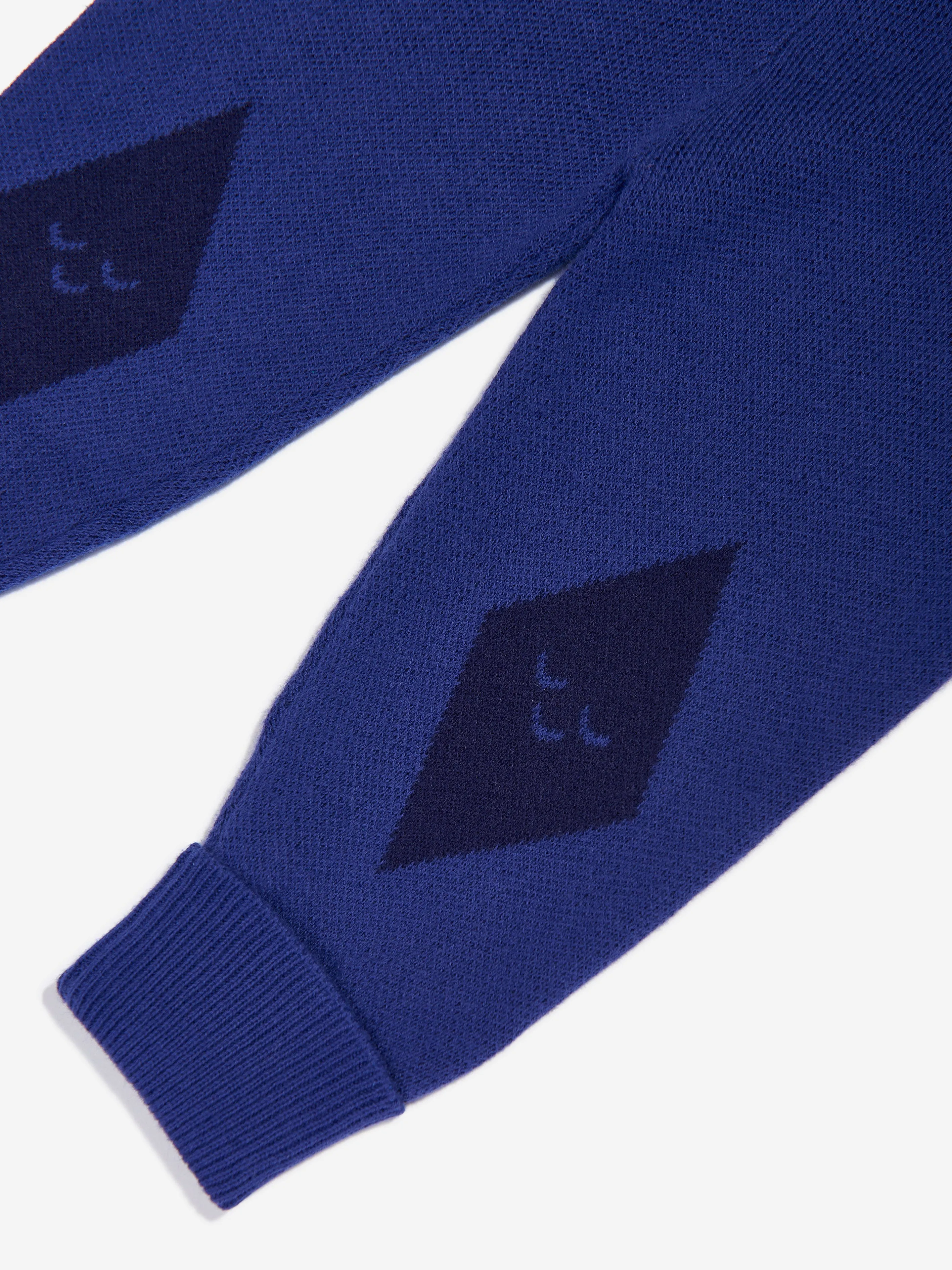 The Bonnie Mob Boys Fern Cabin Knit Joggers in Blue