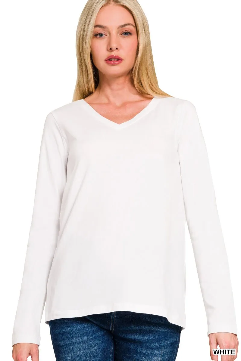 V-Neck Long Sleeve T-Shirt