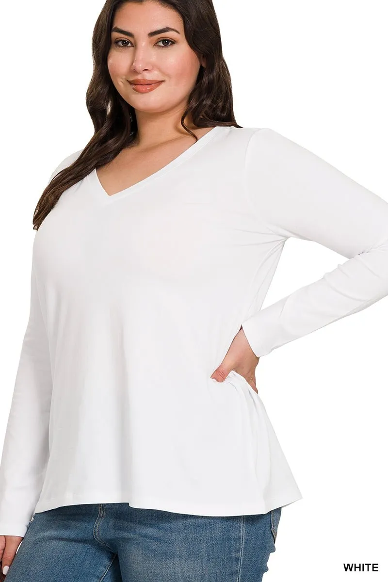 V-Neck Long Sleeve T-Shirt