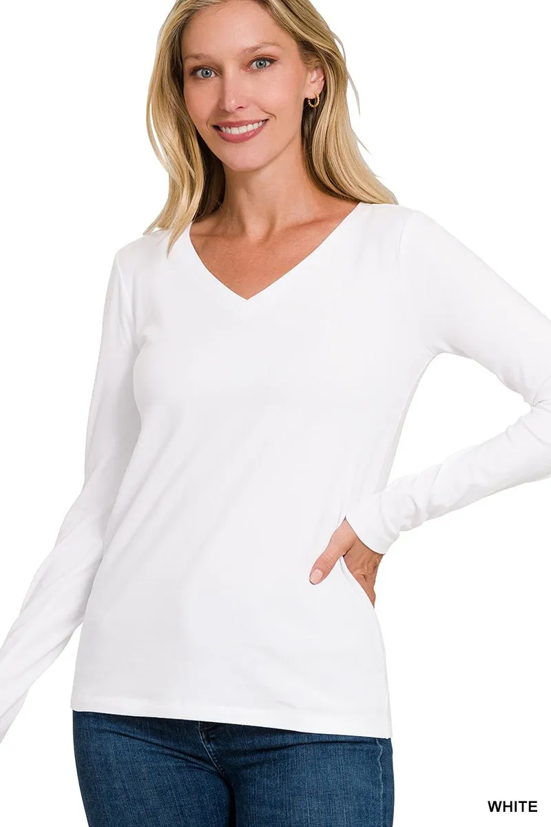 V-Neck Long Sleeve T-Shirt