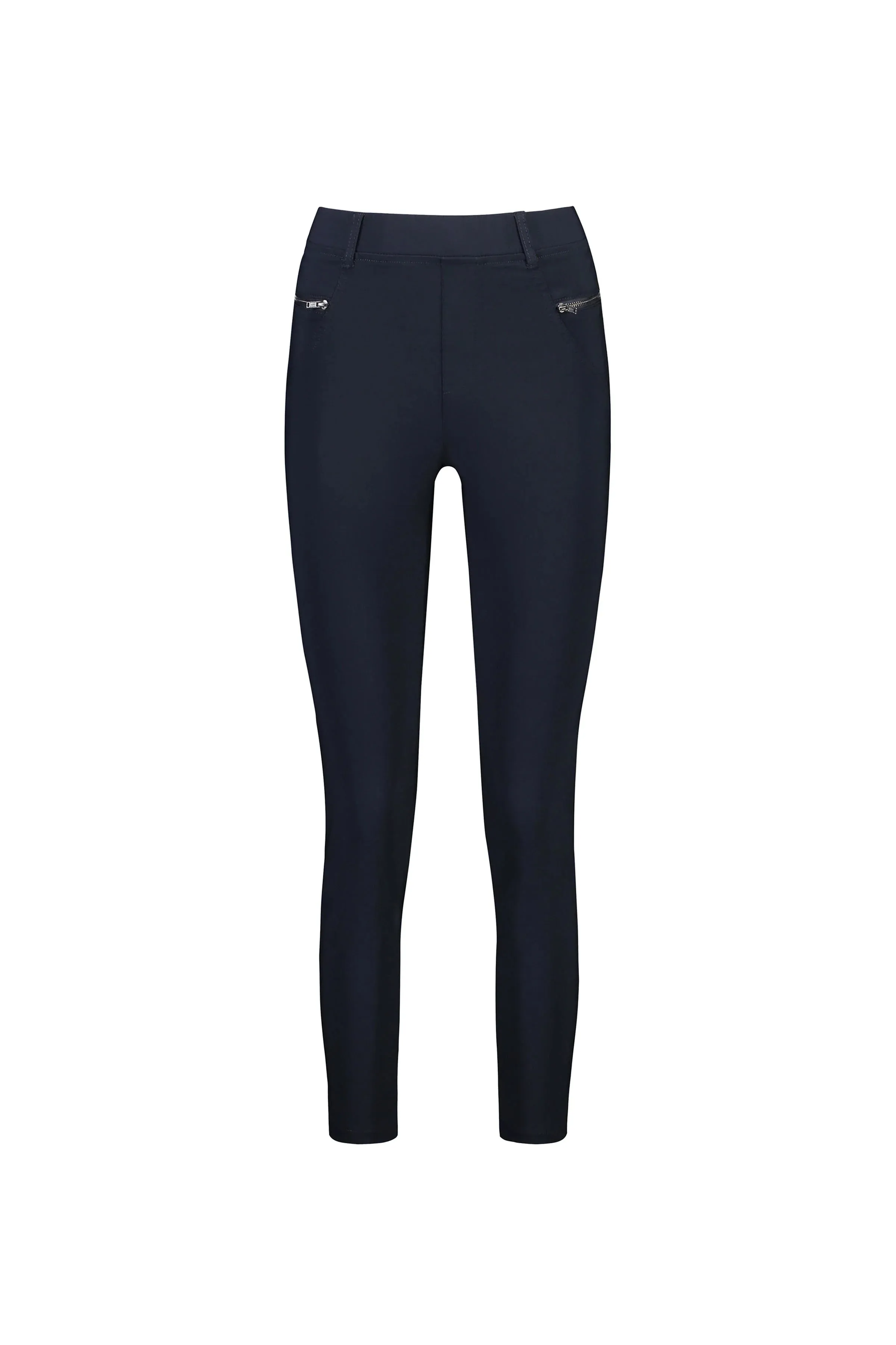 Vassalli Pull On Pant Ankle Grazer NAVY with Zips