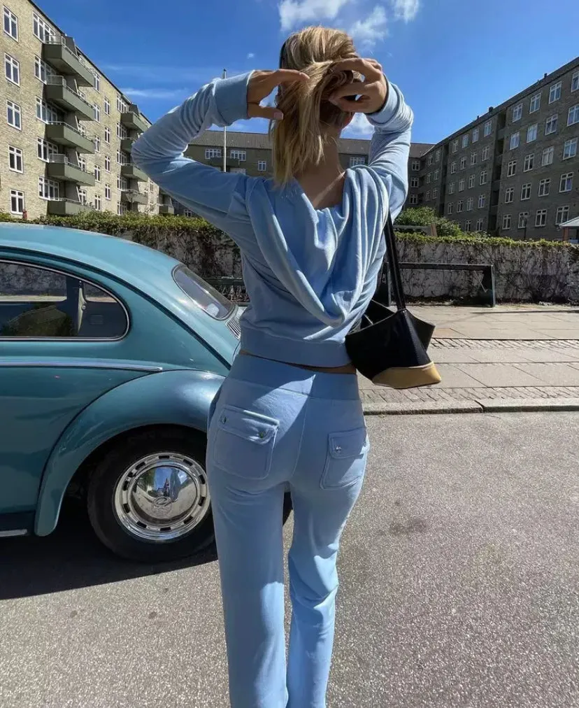 Velvet Cropped Tracksuit