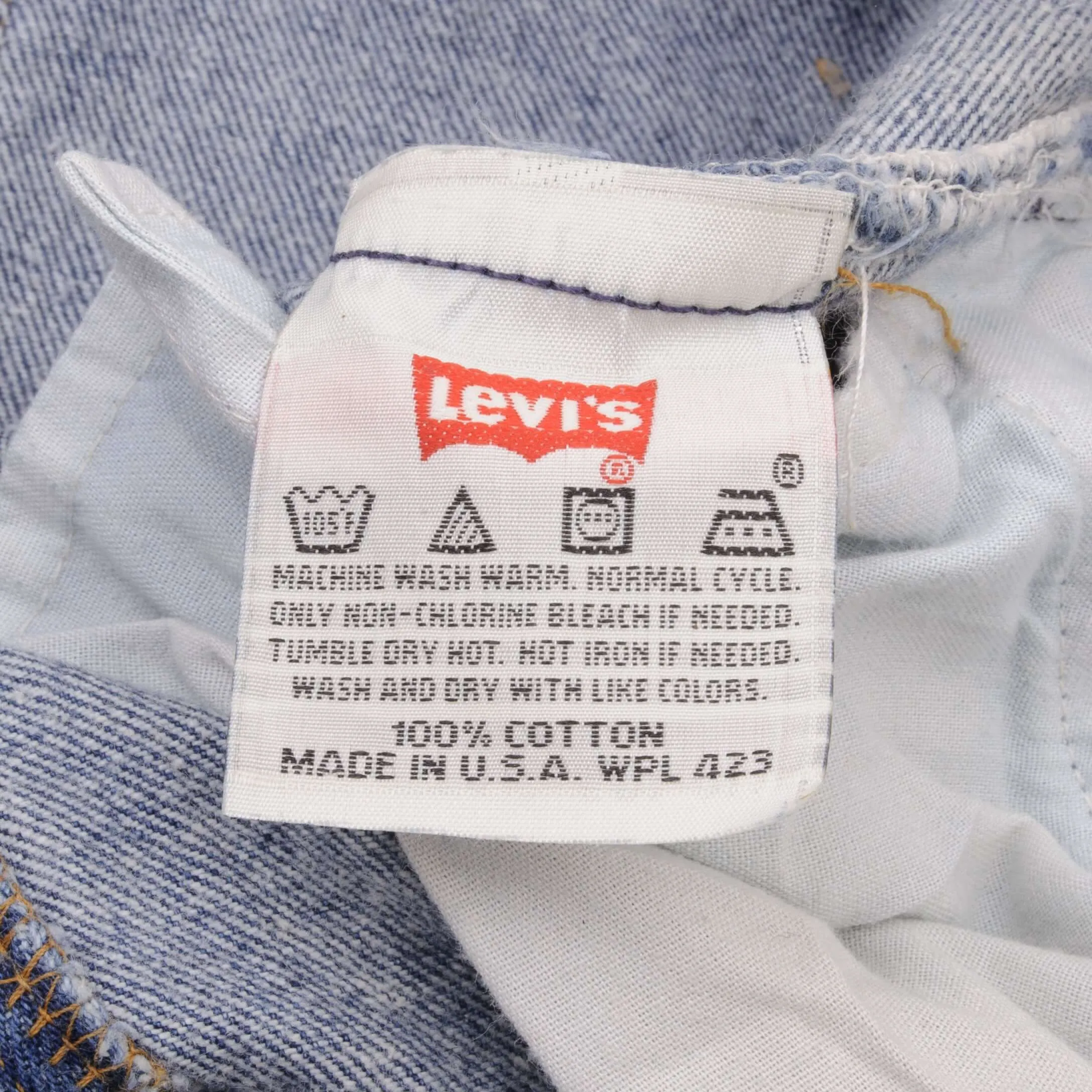 VINTAGE LEVIS 501 JEANS INDIGO 1990S SIZE W33 L32 MADE IN USA