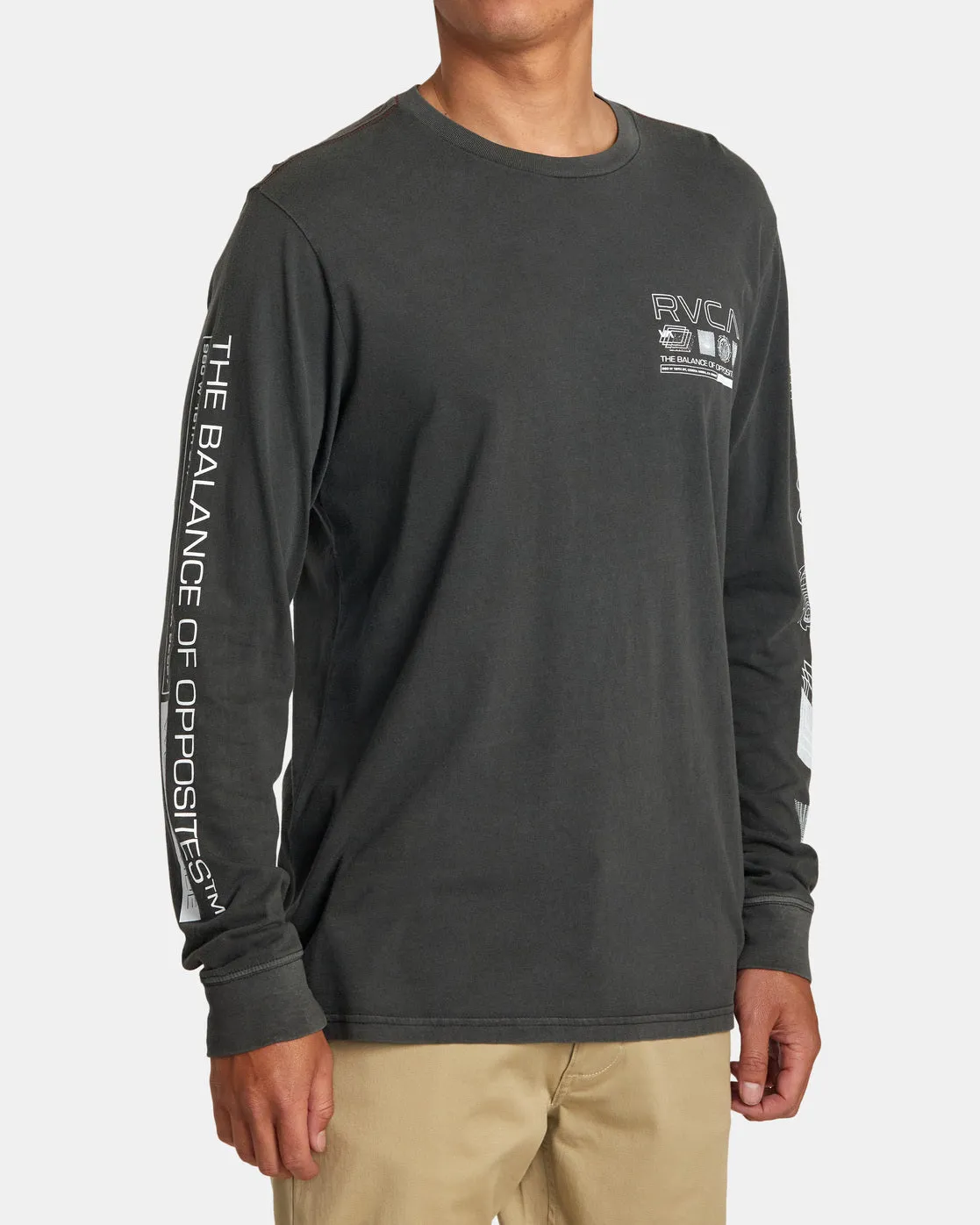 White Noise Long Sleeve Tee - Pirate Black