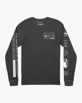 White Noise Long Sleeve Tee - Pirate Black