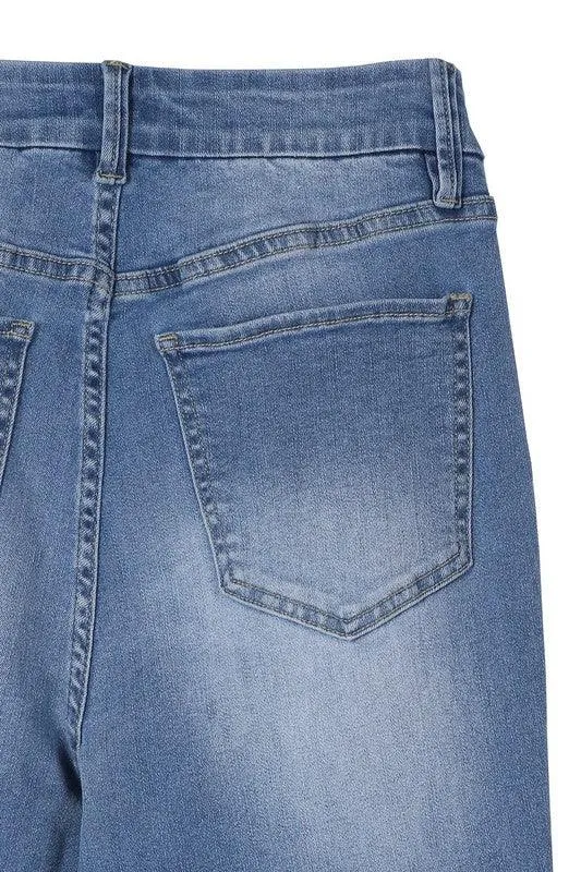 Womens Blue Flare Leg Jeans