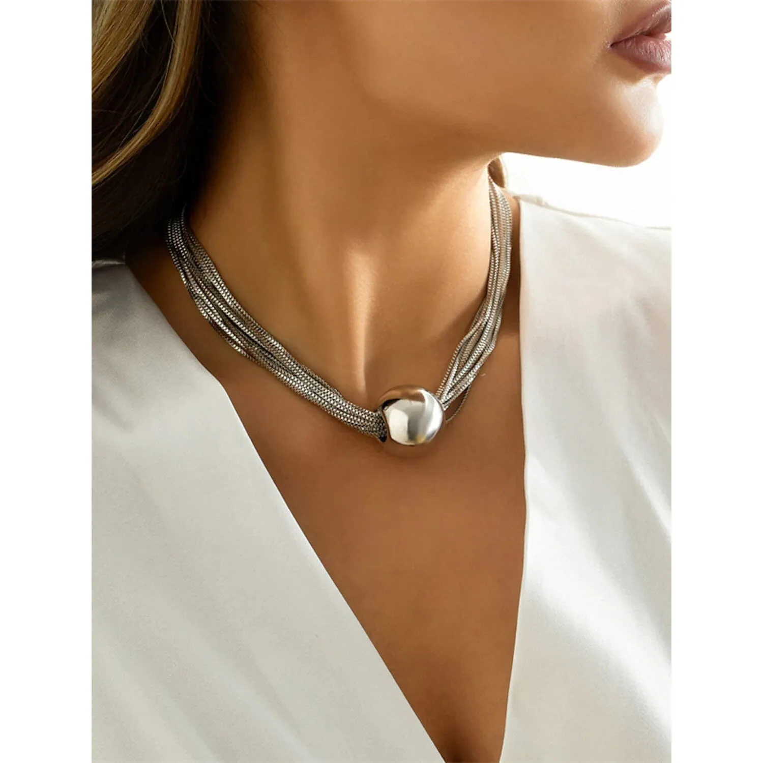 Women's Contemporary Street Geometry Necklace