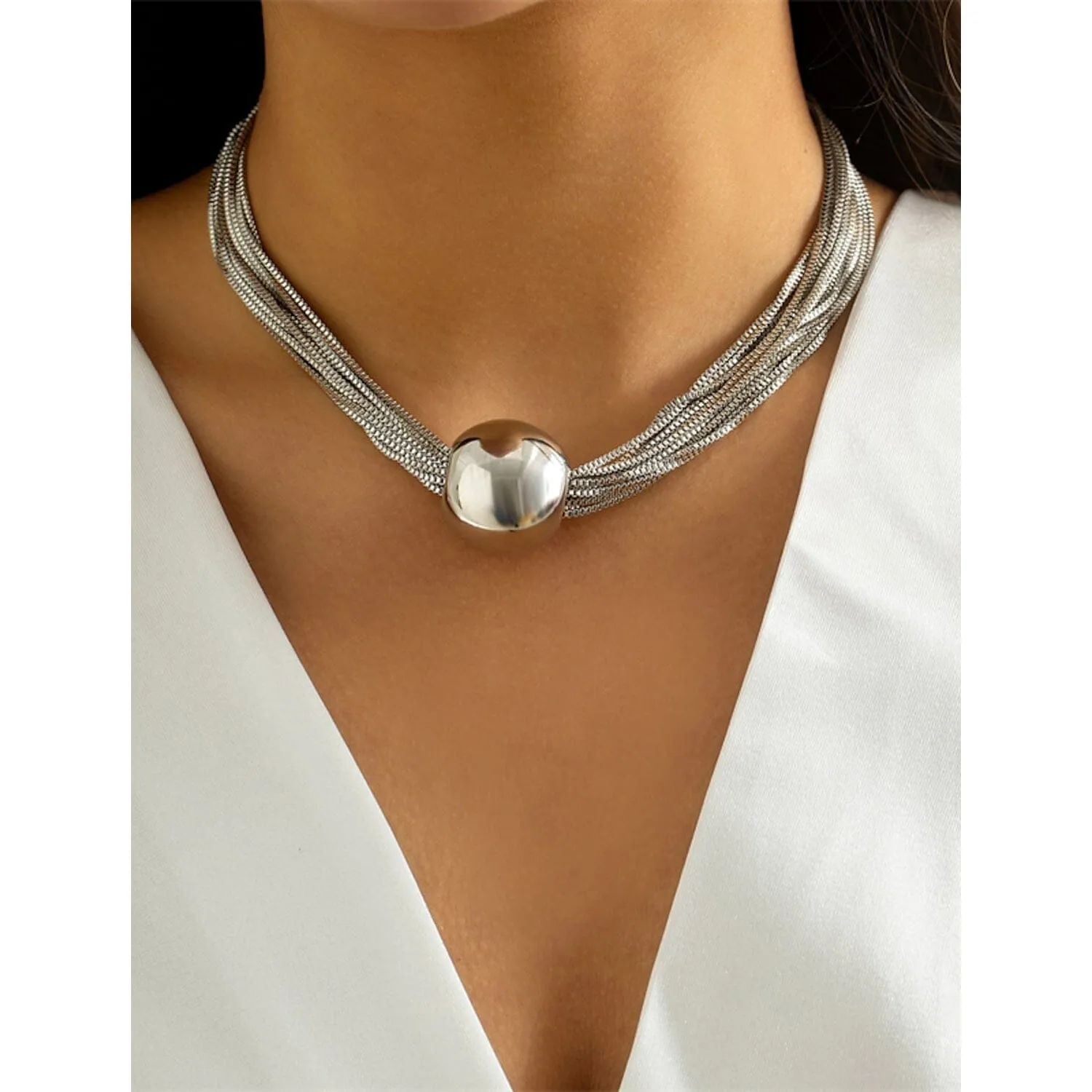 Women's Contemporary Street Geometry Necklace