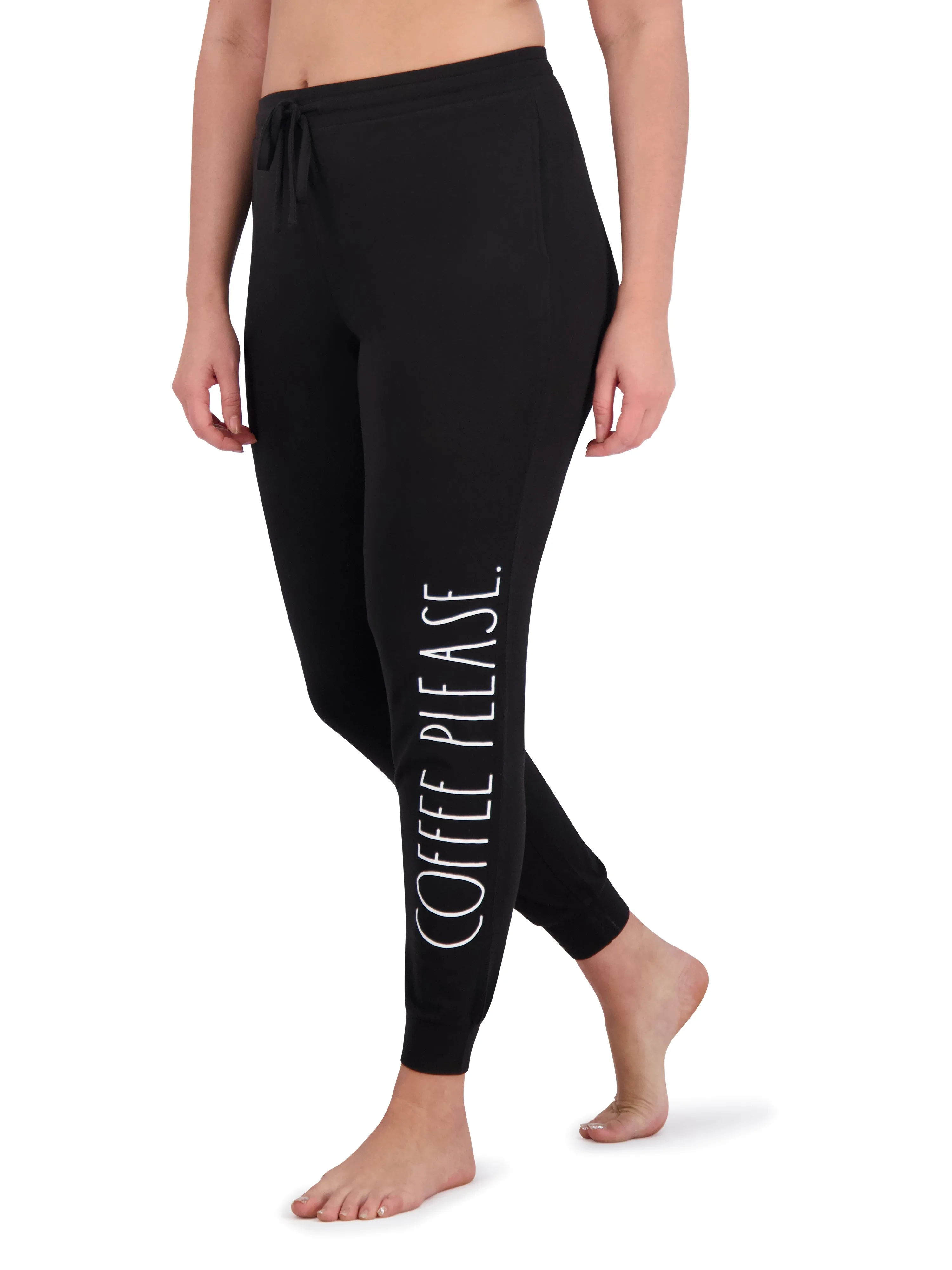 Women's "COFFEE PLEASE" Drawstring Pajama Jogger with Pockets