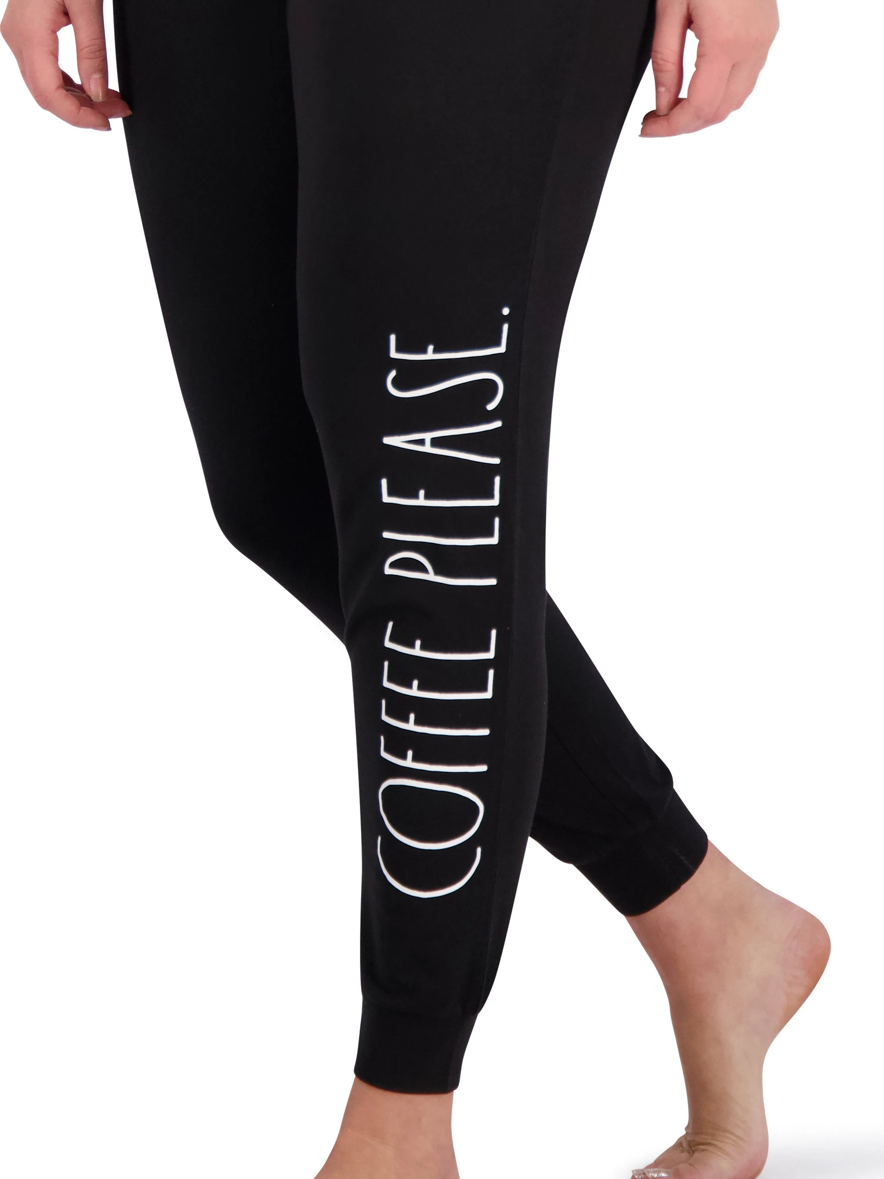 Women's "COFFEE PLEASE" Drawstring Pajama Jogger with Pockets