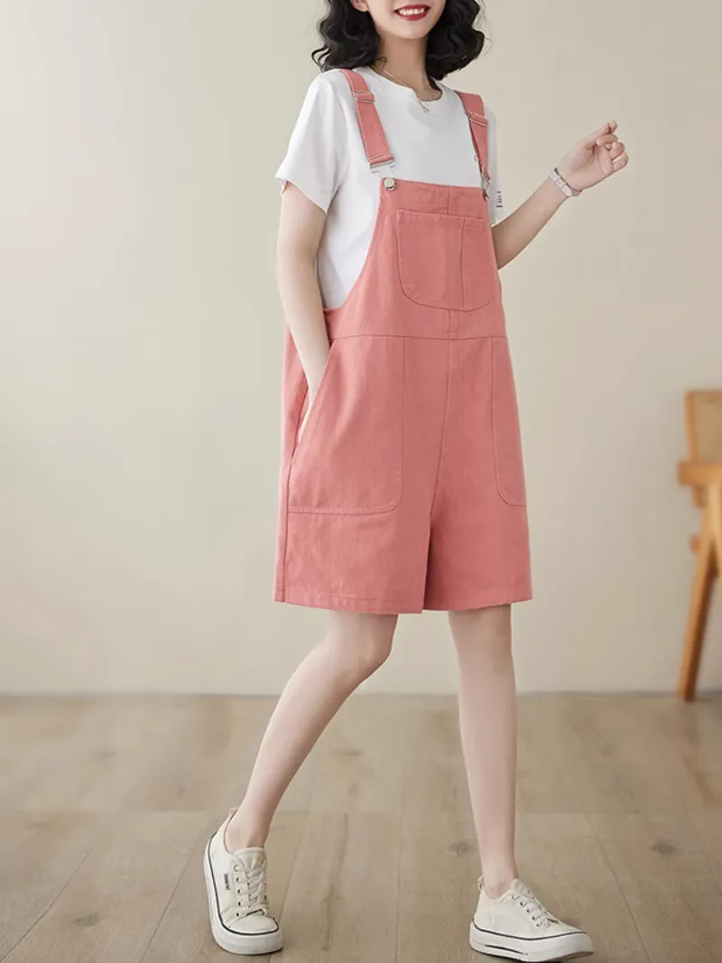 Women's  Summer Everyday Pockets Overalls Dungarees