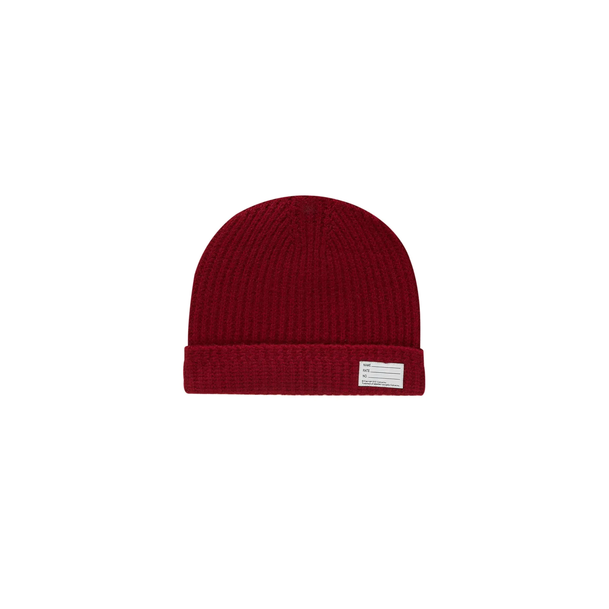 WOOL KNIT BEANIE - BURGUNDY