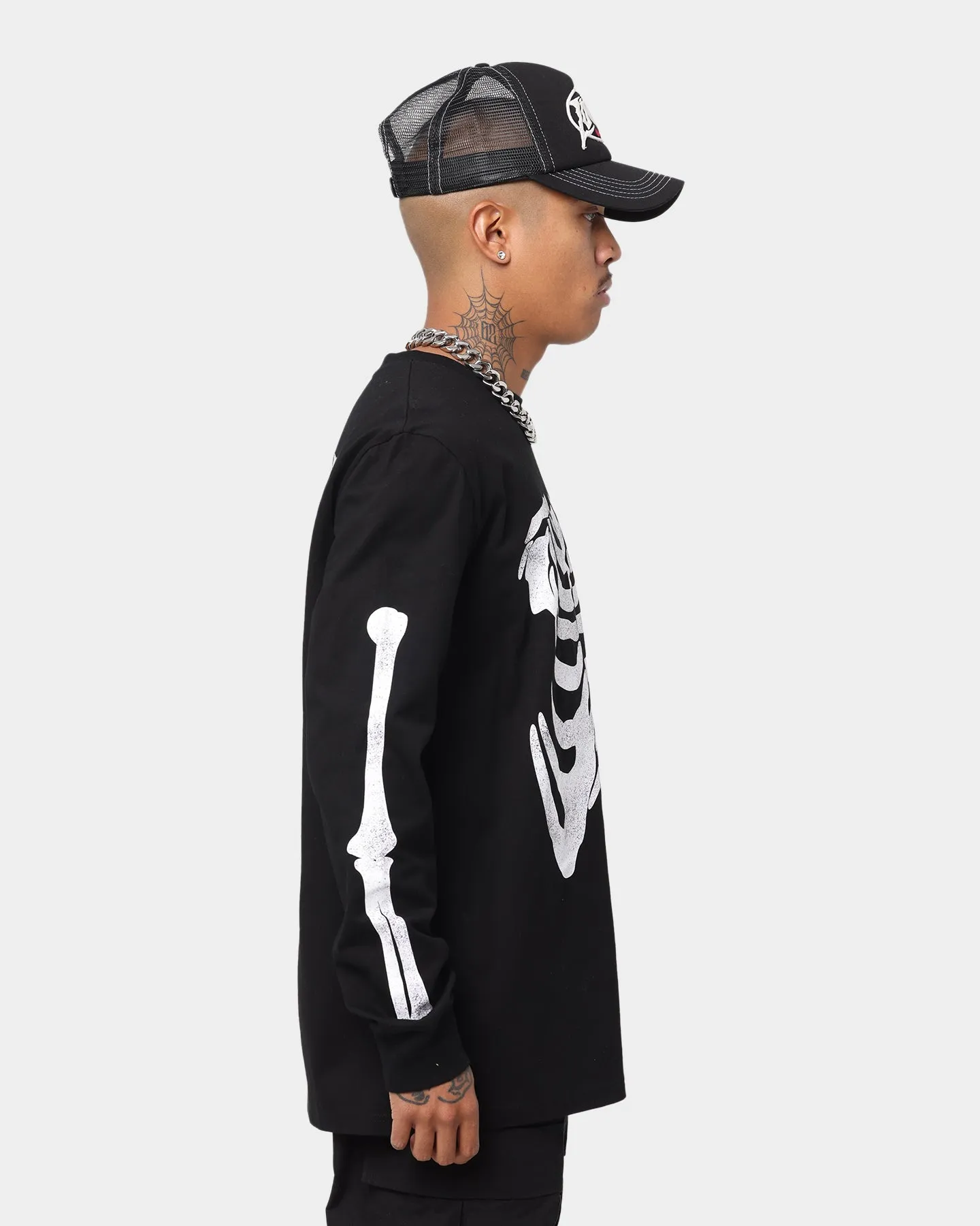 XXIII Halo Skeleton Long Sleeve T-Shirt Black/White