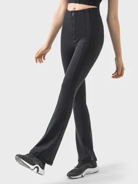 Zipper Detail High Waist Active Pants